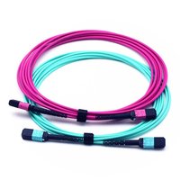 Cordon de brassage optique MPO MTP personnalisé 12-24 fibres OM3 SM LSZH POE TCP GPRS pour centre de données FTTH