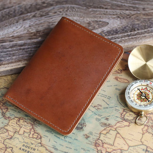 Premium Leather Passport Wallet RFID Protection Travel Organizer Multiple Card Slots <b>Pen</b> Holder Custom Logo Wholesale Price - Product Image 2