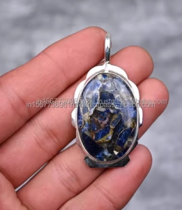 จี้พลอยสีฟ้าจี้อัญมณี925เครื่องประดับเงินสเตอร์ลิงจี้ของขวัญแต่งงานสำหรับความรัก - Product Image 2