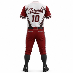 <b>Baseball</b> Uniform Men's Short Sleeve Sublimated Jersey with Pants Moisture Wicking Athletic Fit All Seasons - Product Image 6
