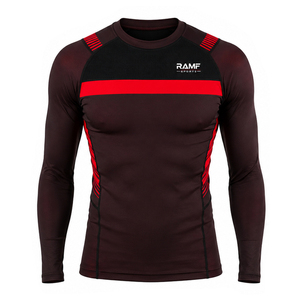 Rash Guard Azul de Larga Duración para BJJ con Gráficos Sublimados que No se Destiñen ni se Despegan, Rash Guards Transpirables de Secado Rápido para Grappling en Oferta - Product Image 5