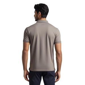 Polo classique pour homme en tissu tricoté doux avec patte de boutonnage – Haut décontracté élégant pour affaires et activités de plein air – Vente en gros - Product Image 2