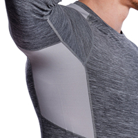 Produsen Pakistan Desain Terbaru Kaos Kompresi Lengan Panjang Bernapas Cetak Digital Longgar O-Neck 180 Gram