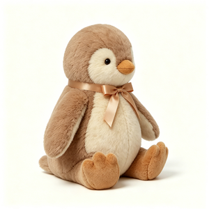 Peluche de pingüino, Pingüino de peluche, Peluche suave de pingüino, Peluche de pingüino marrón, Juguete de peluche para abrazar de pingüino - Product Image 2