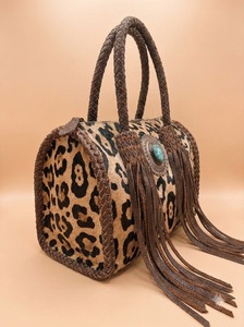 Bolso Tote de Cuero con Estampado de Leopardo, Asa Trenzada, Borla, Cierre de Cremallera, para Viajes Diarios y Compras - Product Image 2
