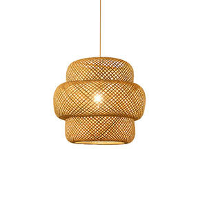 Handmade Bamboo Pendant Lamp Shade Modern Industrial Asian Style Woven Eco-Friendly Natural Design Indoor <b>Ceiling</b> <b>Light</b> <b>Cover</b> - Product Image 3