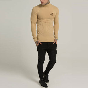 Everyday Fashion High Collar Long Sleeve Knit Top with Flexible Fabric for <b>Men</b> <b>Turtle</b> <b>Neck</b> Shirt - Product Image 4