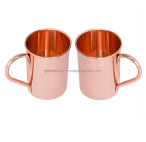 100% cuivre pur 500ml tasse Design élégant fait à la main isolation thermique de haute qualité verres écologiques pour boissons hôtels - Product Image 4