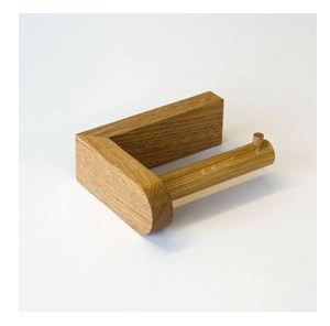 Porte-rouleau de papier toilette en bois, support mural à un seul niveau, style nordique, étagère de rangement pour cuisine - Product Image 1