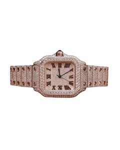 Reloj de Lujo para Hombre, Colección Hip Hop, Acero Inoxidable, Movimiento Automático, Diamantes VVS Moissanite, Diamantes Blancos Brillantes - Product Image 4