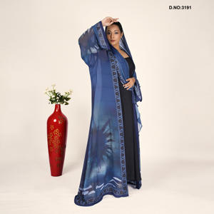 Abaya moderne à col ouvert très demandée, avec manches longues, vêtement islamique confortable et modeste, disponible à prix d'exportation - Product Image 4