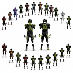 Team American Football Jersey Uniforms Custom Sublimated Moisture Wicking Fitted Short Sleeve Men's Sportswear All Seasons - Product Image 1