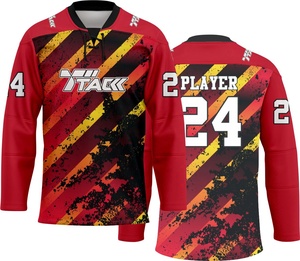 Camisetas de hockey sobre hielo por sublimación personalizadas de alta calidad, uniformes de Jersey de manga larga - Product Image 3