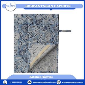 Paños de Cocina de Algodón con Estampado Bohemio Hecho a Mano, 50x70 cm, Paño Rectangular de Limpieza, Color Azul Meadow Song - Product Image 4