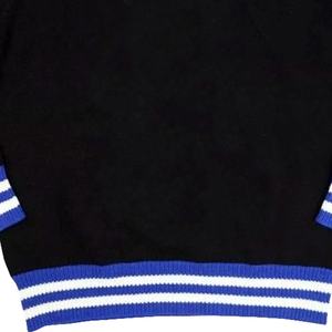 Pull à capuche à carreaux de qualité universitaire sweat-shirt à col thermique d'hiver 100% coton polaire tissu brodé Technique lavée - Product Image 5