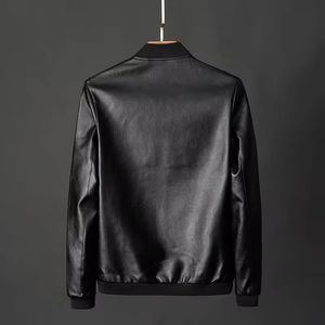 Premium Men's Real Lambskin <b>Leather</b> <b>Winter</b> Racer <b>Jacket</b> with Sheep Fur Trim Classic Slim Fit Genuine <b>Leather</b> Outerwear - Product Image 2