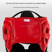 Masque facial en cuir véritable, protège-tête d'entraînement, casque de kick-boxing, casque de sparring, Muay Thai, durable, respirant, écologique