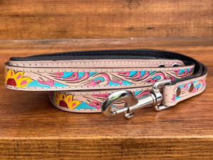 Correa de perro de 2cm-2,5 cm de ancho duradera personalizable para caminar al aire libre, correas de entrenamiento de perro personalizadas de cuero genuino - Product Image 2