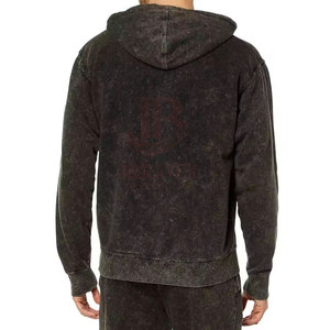 Chándal de invierno para hombre, elegante, con capucha, corte regular, lavado ácido, estampado, ligero, para uso en exteriores, 100% algodón, hecho en Pakistán - Product Image 3