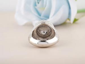 Luxury Iced Out Diamond <b>Men</b>’s <b>Ring</b> Full Pavé Statement Jewelry - Product Image 5