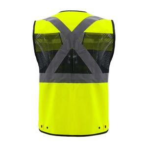 Gilets de sécurité réfléchissants imperméables pour hommes et femmes, classe 2 ANSI, EN ISO 20471 classe 2, haute visibilité, tissu en maille, poches, travail - Product Image 2