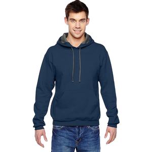 Otoño moda nuevo estilo personalizado hombres Sudadera con capucha y sudadera liso teñido superior en talla grande diseño de ropa de hombre - Product Image 1