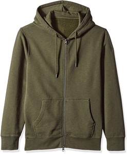 แขนยาวสีดำ Hoodies ขนแกะซิป Hoodies 100% ฝ้าย Hoodies - Product Image 3