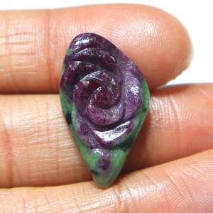 Cabujón de Zoisita Rubí Natural Tallado, Gema de Rubí Tallada a Mano, Piedra Suelta Lisa, Proveedor Mayorista para Joyería - Product Image 2