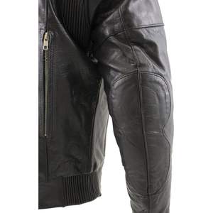 Blouson de moto Cruiser en cuir de buffle noir premium pour homme 2025, protection CE Armort, taille 5X-Large, vêtements de course automobile - Product Image 6