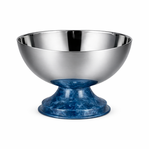 Nuevo Tazón de Acero Inoxidable con Base de Resina Azul Claro, Diseño Moderno y Elegante para Decoración de Cocina y Comedor - Product Image 2