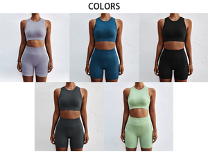 Shorts de cycliste personnalisés pour femmes, lot de 3, unis, taille haute, noir, gris anthracite, bleu marine, pour le sport, l'entraînement et le yoga - Product Image 2