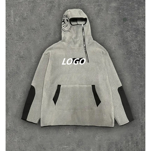 Pasamontañas de Forro Polar Grueso Personalizado para Invierno, Estilo Vintage, Color Sólido, Sudadera con Capucha Térmica, 100% Algodón Transpirable - Product Image 5