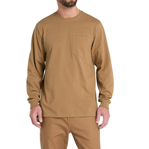 เสื้อยืดแฟชั่นใหม่ ผ้าฝ้าย 100% ทรงพอดีตัว คอโอ แขนยาว ไซส์ใหญ่ สำหรับผู้ชาย มีกระเป๋าหน้า ปรับแต่งได้ - Product Image 6