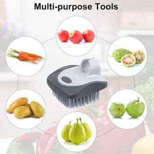 Set da 2 Pezzi di Spazzole in Silicone a Doppia Faccia (Dura e Morbida) per Pulizia Frutta e Verdura, con Spazzola per Patate - Product Image 3