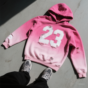 Hoodie Manufacturers Custom Streetwear Cut and Sew Zip up Applique Hoodie Distressed Embroidery Patch Acid Wash Hoodies - Product Image 4