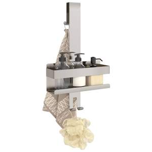 Portaobjetos de Ducha Colgante de Acero Inoxidable 304 Plateado con Dispensador de Jabón Líquido - Product Image 3