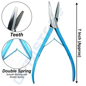 Kit d'outils professionnels durables et réutilisables en acier inoxydable pour extensions de cheveux, ensemble d'installation Micro Link, pinces, aiguilles, fil pour cheveux - Product Image 2