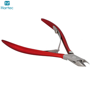 Ergonomic Red Handle Cuticle <b>Trimmer</b> High Precision Nail Dead Skin Remover Sharp Steel Nail Clippers For Wholesale Rate - Product Image 2