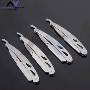 Navaja de Afeitar Recta de Acero Inoxidable Personalizada al por Mayor con Cuchilla Desechable, Cuchillo de Afeitar para Barbería, Navajas Más Vendidas - Product Image 5