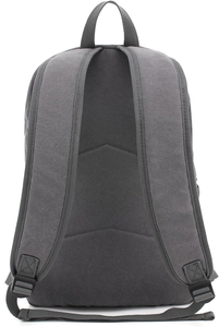 Minimalist <b>Canvas</b> <b>Backpack</b> Gray Unisex Softback Daily Use Durable Zipper Closure Arcuate Shoulder Strap - Product Image 4