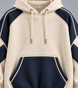 Sweat-shirt à capuche pour homme, à blocs de couleur, à manches longues, décontracté, avec poche kangourou - Product Image 1