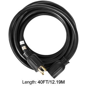 Cavo di prolunga per generatore da 40 piedi, calibro 10, con spina NEMA 5-15P, terminale maschio CA e cavo SJTW da 30 Amp con grado di protezione IP44 - Nuovo Modello - Product Image 4