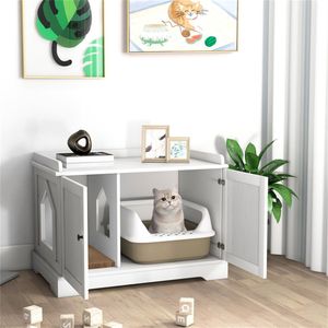 Cuccia per Gatti con Tiragraffi, Divisorio Regolabile, Utilizzo Versatile come Comodino, Tavolino da Caffè o Tavolino Laterale - Product Image 5