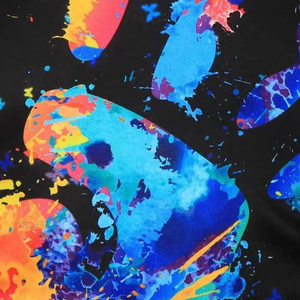 Camiseta Gráfica para Hombre, Negra, con Diseño de Huellas Multicolores, Camiseta Deportiva de Alta Elasticidad, Camisetas Gráficas al por Mayor OEM - Product Image 6