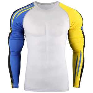 เสื้อแรชการ์ดแขนยาวสำหรับผู้ชาย ออกกำลังกาย ฟิตเนส วิ่ง เทรนนิ่ง ยิม ระบายอากาศ แห้งเร็ว น้ำหนักเบา รับผลิตตามแบบ - Product Image 6