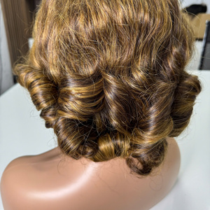 Meilleure Qualité Meilleure Couleur Gingembre Gonflable Suisse Transparent Lace Front Perruque Vietnam Cheveux Vierges Humains Prix de Gros SMA - Product Image 4