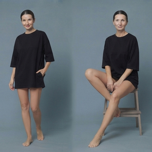 T-shirts amples et respirants pour femmes, coupe décontractée, épaules tombantes, style streetwear, pour le jogging - Product Image 6