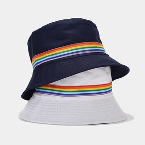 Sombreros de Pescador Deportivos de Verano al por Mayor, Impermeables, con Rayas de Arcoíris, Personalizables, para Parejas, Protección Solar - Product Image 6