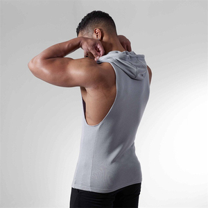 Custom Logo Printed Blank Gym <b>Hoodies</b> Sleeveless Men Plain Quick Dry Running <b>Workout</b> Sleeveless gym <b>Hoodies</b> for Men - Product Image 3
