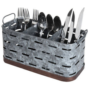 Attractive Design Metal Cutlery <b>Rack</b> Metal Iron Galvanized Utensils Holder For Kitchen Tools Storage Holder Flatware Holder - Product Image 2